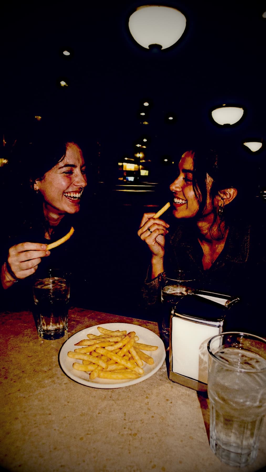 Friends at dinner photographed with Tumble